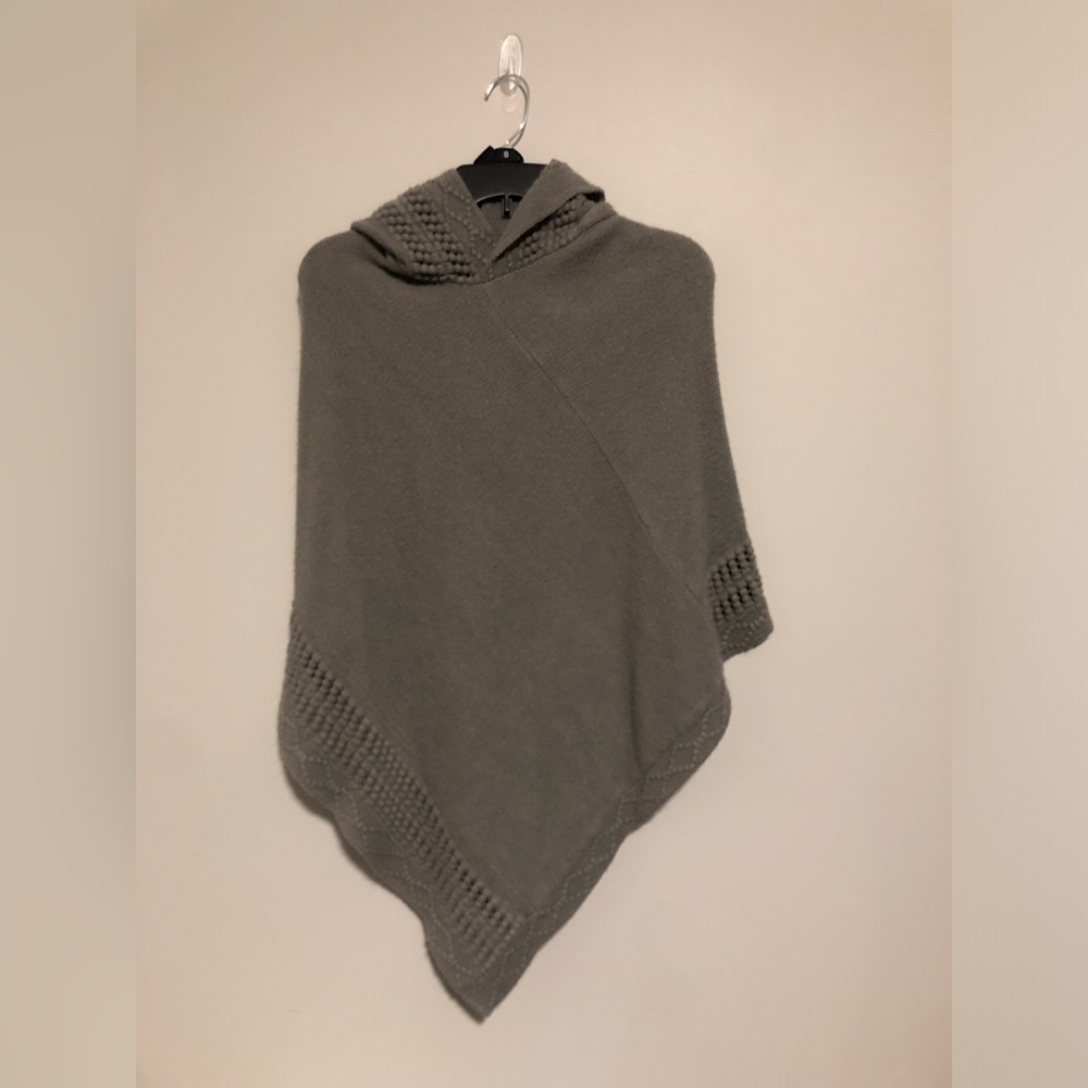 Gray Hooded Poncho